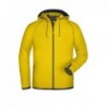 Men's Hooded Fleece Bluza polarowa z kapturem męska JN571 - yellow/carbon