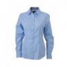 Ladies' Plain Shirt Gładka koszula damska JN618 - light-blue/navy-white
