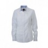 Ladies' Plain Shirt Gładka koszula damska JN618 - white/royal-white