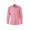 Men's Traditional Shirt Koszula męska w tradycyjnym stylu JN638 - red/white
