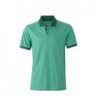 Men's Heather Polo Melanżowa koszulka polo męska JN706 - green-melange/dark-green