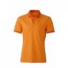 Men's Heather Polo Melanżowa koszulka polo męska JN706 - orange-melange/dark-orange