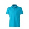 Men's Heather Polo Melanżowa koszulka polo męska JN706 - turquoise-melange/turquoise