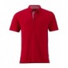 Men's Traditional Polo Koszulka polo męska w tradycyjnym stylu JN716 - red/red-white
