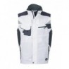 Workwear Vest - STRONG - Kamizelka robocza z kontrastami -STRONG- JN822 - white/carbon