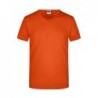 Men's Slim Fit V-T T-shirt Slim Fit z dekoltem w serek męski JN912 - dark-orange