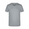 Men's Slim Fit V-T T-shirt Slim Fit z dekoltem w serek męski JN912 - grey-heather