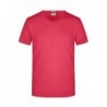 Men's Slim Fit V-T T-shirt Slim Fit z dekoltem w serek męski JN912 - light-berry
