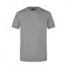 Men's Round-T Pocket T-shirt z kieszonką męski JN920 - grey-heather