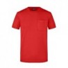 Men's Round-T Pocket T-shirt z kieszonką męski JN920 - red