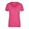 Ladies' Stretch Round-T T-shirt z elastanem  okrągłym dekoltem damski JN926 - pink
