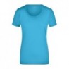 Ladies' Stretch Round-T T-shirt z elastanem  okrągłym dekoltem damski JN926 - turquoise
