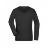 Ladies' Stretch Shirt Long-Sleeved T-shirt z elastanem z długimi rękawami damski JN927 - black