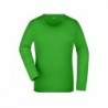 Ladies' Stretch Shirt Long-Sleeved T-shirt z elastanem z długimi rękawami damski JN927 - lime-green