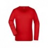 Ladies' Stretch Shirt Long-Sleeved T-shirt z elastanem z długimi rękawami damski JN927 - red