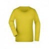 Ladies' Stretch Shirt Long-Sleeved T-shirt z elastanem z długimi rękawami damski JN927 - yellow