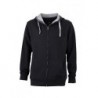 Men's Lifestyle Zip-Hoody Bluza z kapturem zapinana na zamek męska JN963 - black/grey-heather