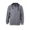 Men's Lifestyle Zip-Hoody Bluza z kapturem zapinana na zamek męska JN963 - grey-melange/navy