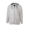 Men's Lifestyle Zip-Hoody Bluza z kapturem zapinana na zamek męska JN963 - off-white/grey-heather