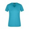 Ladies' Slim Fit V-T T-shirt Slim Fit damski z dekoltem w serek JN972 - caribbean-blue