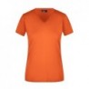 Ladies' Slim Fit V-T T-shirt Slim Fit damski z dekoltem w serek JN972 - dark-orange