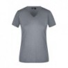 Ladies' Slim Fit V-T T-shirt Slim Fit damski z dekoltem w serek JN972 - grey-heather