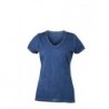 Ladies' Gipsy T-Shirt T-shirt z głębokim dekoltem w serek damski JN975 - denim