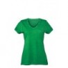 Ladies' Gipsy T-Shirt T-shirt z głębokim dekoltem w serek damski JN975 - fern-green