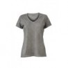 Ladies' Gipsy T-Shirt T-shirt z głębokim dekoltem w serek damski JN975 - grey