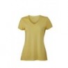 Ladies' Gipsy T-Shirt T-shirt z głębokim dekoltem w serek damski JN975 - light-yellow