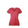 Ladies' Gipsy T-Shirt T-shirt z głębokim dekoltem w serek damski JN975 - red