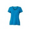 Ladies' Gipsy T-Shirt T-shirt z głębokim dekoltem w serek damski JN975 - turquoise