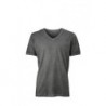 Men's Gipsy T-Shirt T-shirt z głębokim dekoltem w serek męski JN976 - graphite