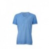 Men's Gipsy T-Shirt T-shirt z głębokim dekoltem w serek męski JN976 - horizon-blue