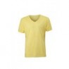 Men's Gipsy T-Shirt T-shirt z głębokim dekoltem w serek męski JN976 - light-yellow