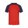Men's Raglan-T T-shirt męski w dwukolorowej stylistyce reglan JN010 - red/navy