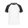 Men's Raglan-T T-shirt męski w dwukolorowej stylistyce reglan JN010 - white/black