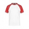 Men's Raglan-T T-shirt męski w dwukolorowej stylistyce reglan JN010 - white/red