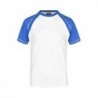 Men's Raglan-T T-shirt męski w dwukolorowej stylistyce reglan JN010 - white/royal