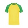Men's Raglan-T T-shirt męski w dwukolorowej stylistyce reglan JN010 - yellow/frog