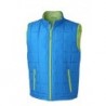 Men's Padded Light Weight Vest Lekki bezrękawnik ocieplony męski JN1037 - aqua/lime-green