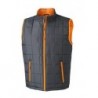 Men's Padded Light Weight Vest Lekki bezrękawnik ocieplony męski JN1037 - carbon/orange