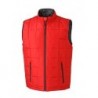 Men's Padded Light Weight Vest Lekki bezrękawnik ocieplony męski JN1037 - red/black