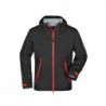 Men's Outdoor Jacket Ultra lekka kurtka typu Softshell z membraną TPU męska JN1098 - black/red