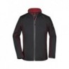 Ladies' Zip-Off Softshell Jacket Kurtka Softshell z odpinanymi rękawami damska JN1121 - black/red