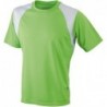 Men's Running-T T-shirt do biegania męski JN397 - lime-green/white