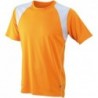 Men's Running-T T-shirt do biegania męski JN397 - orange/white
