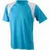 Men's Running-T T-shirt do biegania męski JN397 - turquoise/white