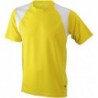 Men's Running-T T-shirt do biegania męski JN397 - yellow/white