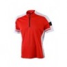 Men's Bike-T Half Zip Koszulka rowerowa z krótkim zamkiem męskie JN452 - red